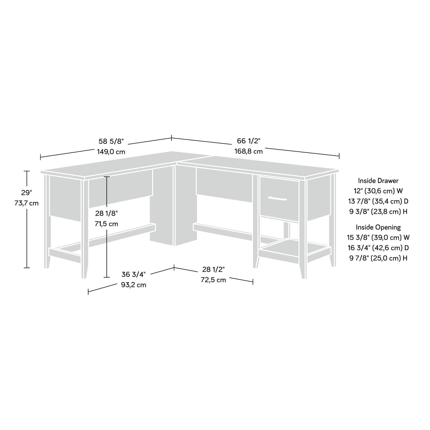Gracie Oaks Cletus L-Shaped Writing Desk