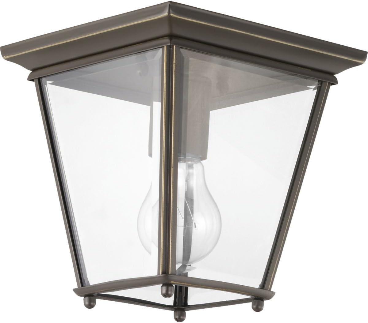 Calais Transparent Square Outdoor Flush Mount