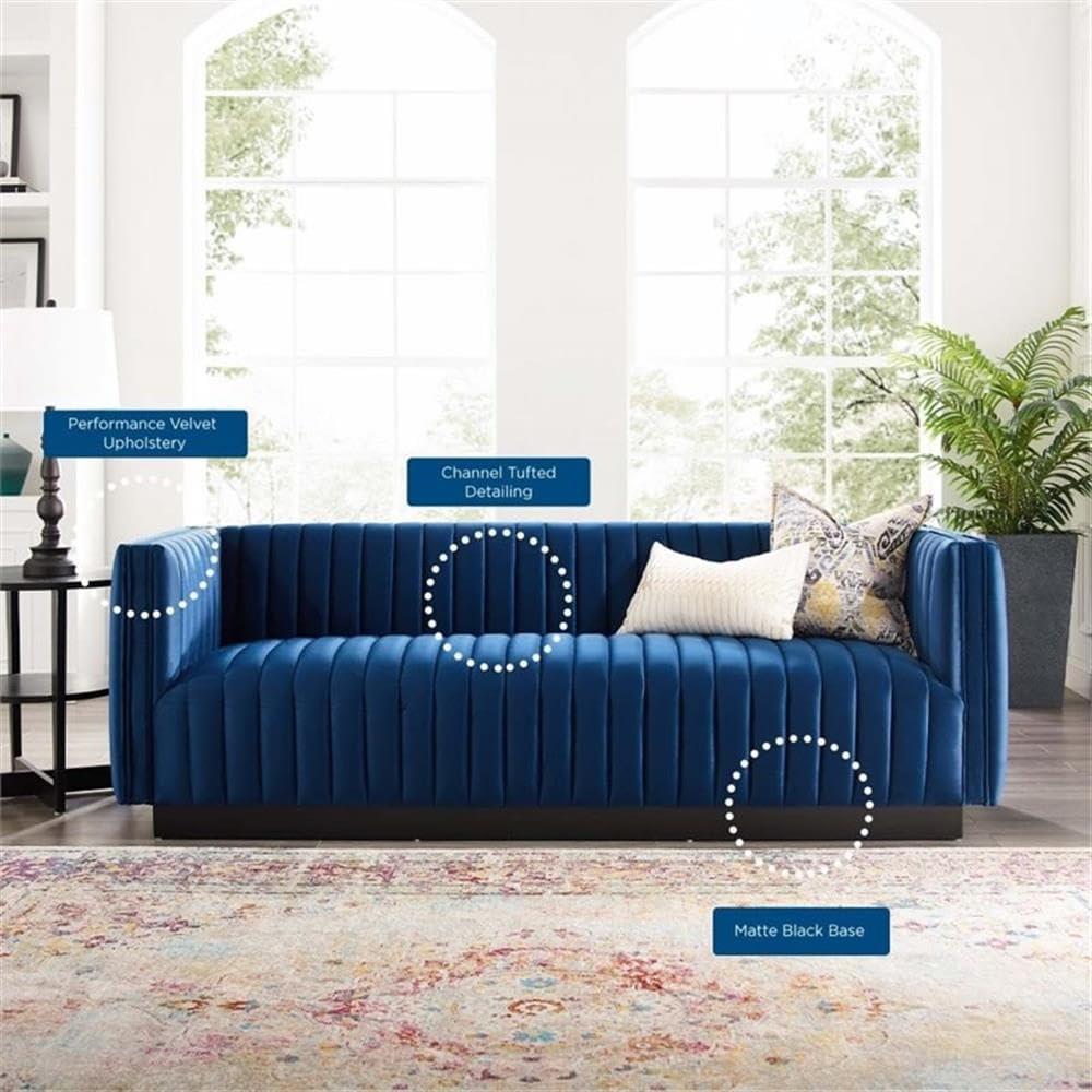 Modway Modway Conjure Channel Tufted Velvet Sofa