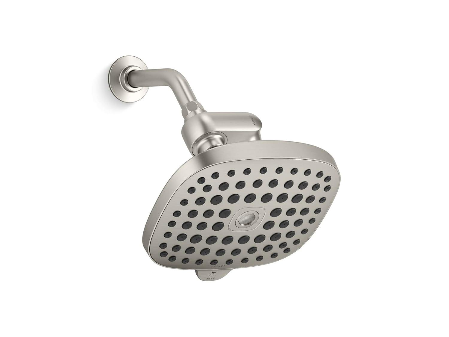 Brushed Nickel Multifunction Shower Head with Filter System