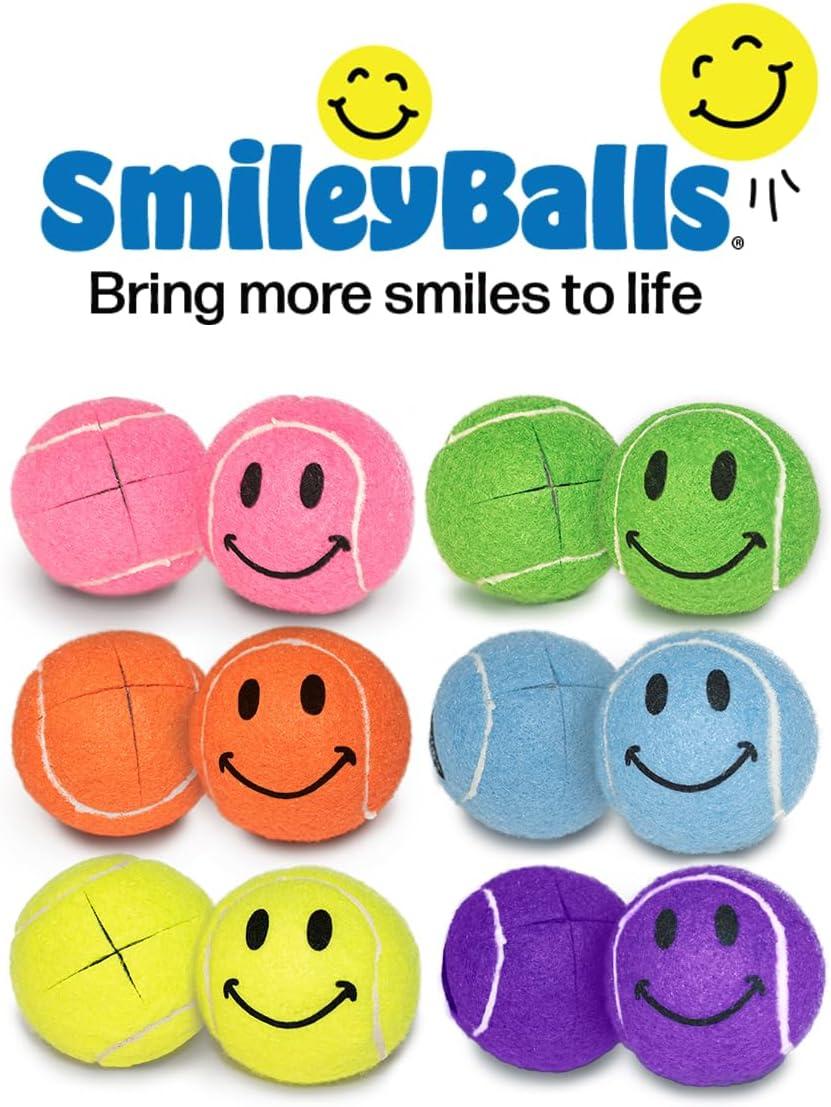 2 Pcs Smiley Pre-cut Walker Tennis Ball Glides Yellow Color