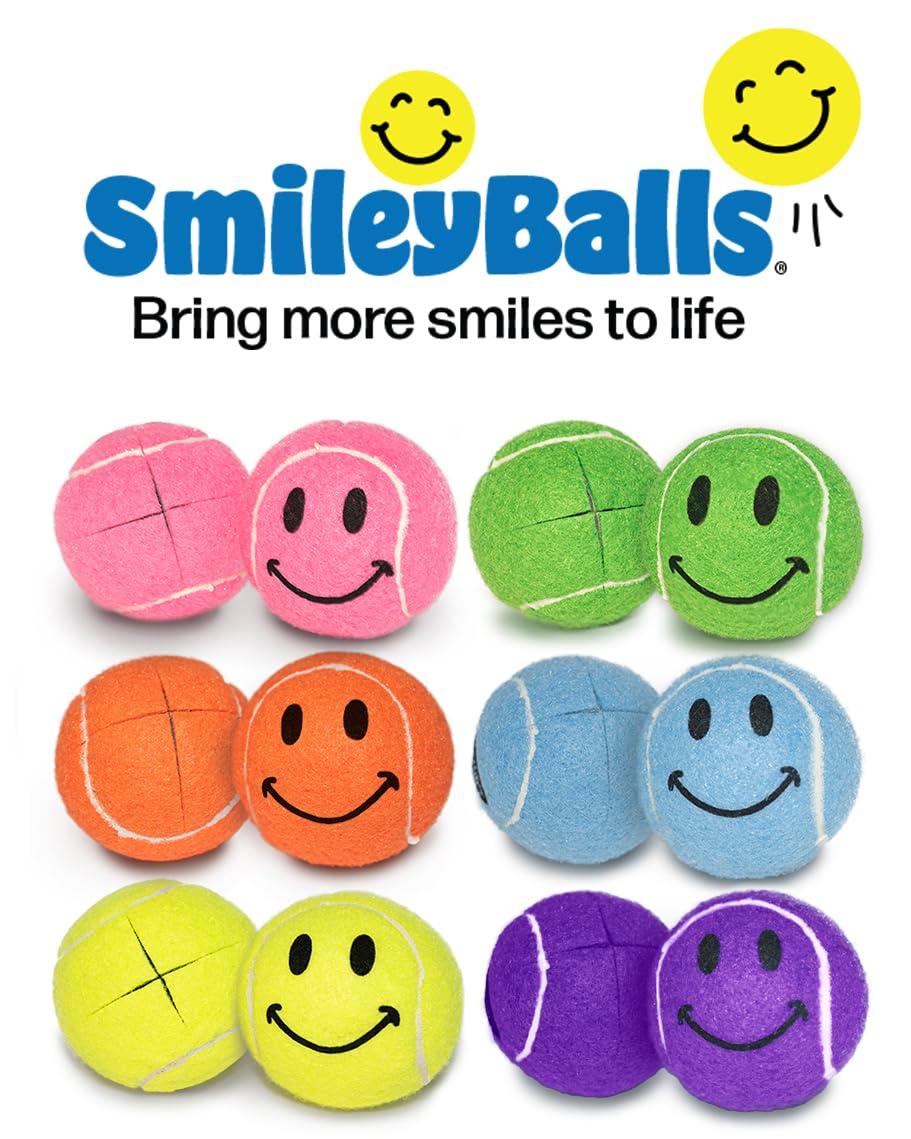 2 Pcs Smiley Pre-cut Walker Tennis Ball Glides Yellow Color