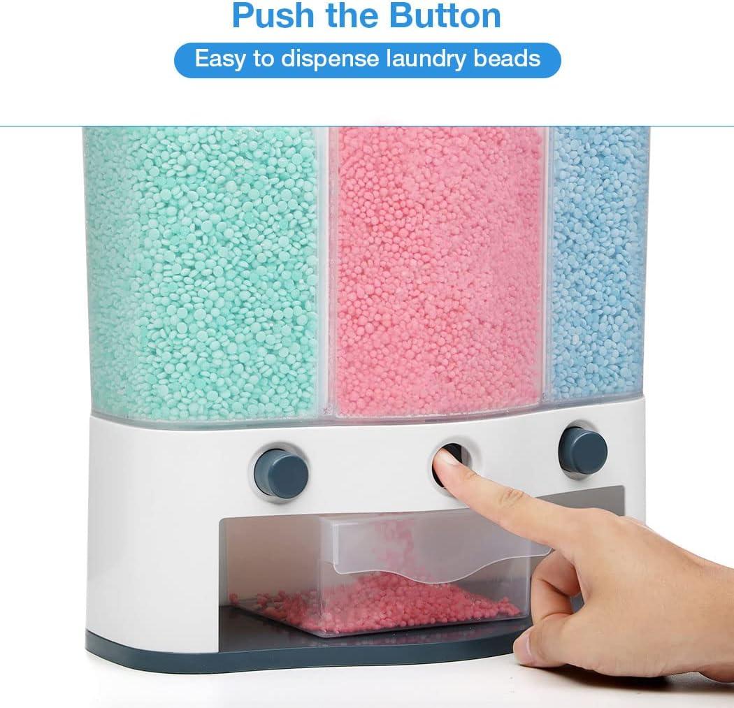 Conworld 3 Grid Wall-Mounted Dry Food Storage Container with Measuring Cups