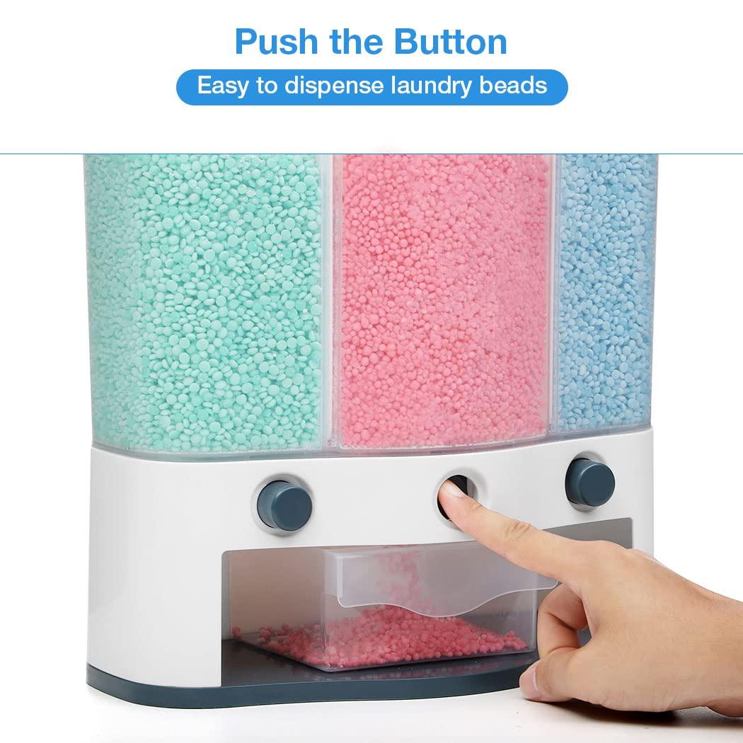 Conworld 3 Grid Wall-Mounted Dry Food Storage Container with Measuring Cups