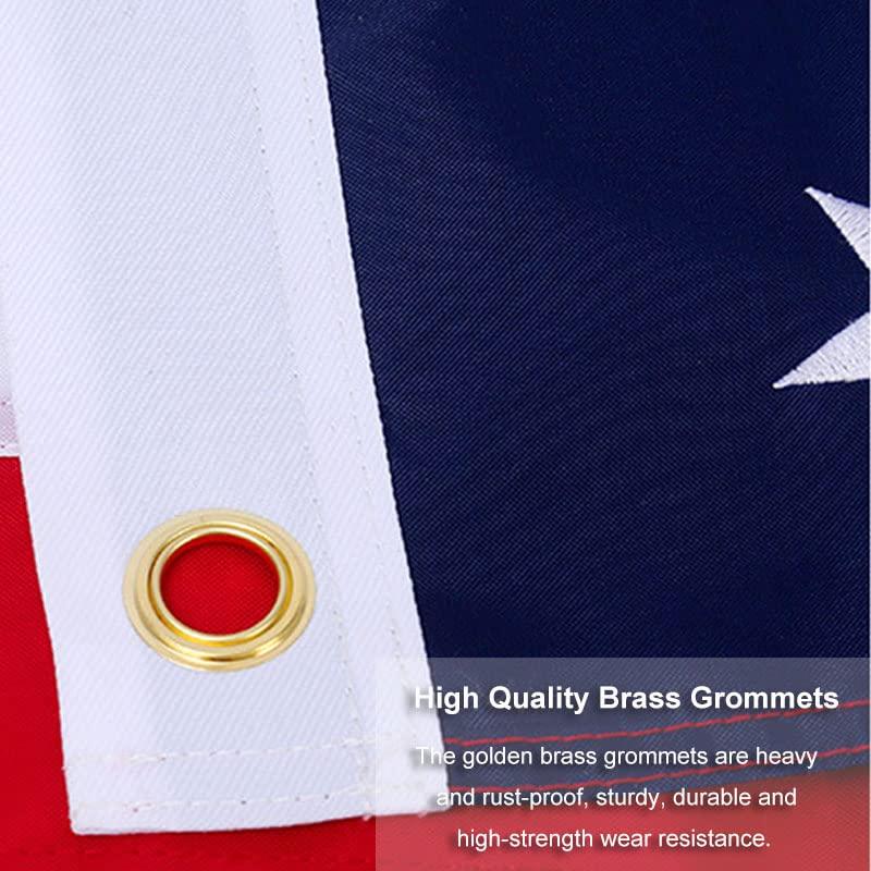 American flag USA flag 3x5FT-Embroidered Stars Flag Double Stitched Sewn Stripes Outdoors Indoors Heavy Duty flag Brass Grommets Banner