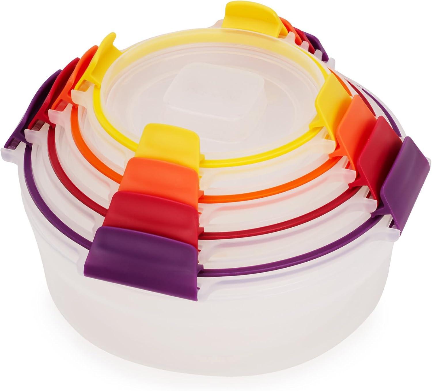 Joseph Joseph Joseph Joseph Nest Lock 8-Piece Round Food Storage Container Set, BPA Free