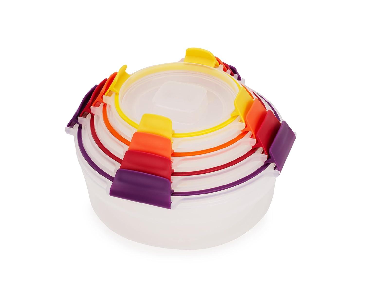Joseph Joseph Joseph Joseph Nest Lock 8-Piece Round Food Storage Container Set, BPA Free