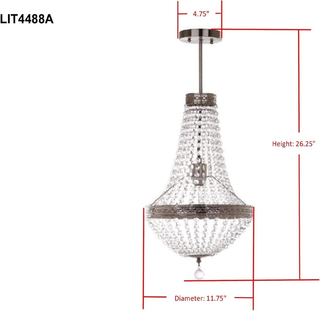 Shirley Grand Pendant Lamp - LIT4488 - Clear - Safavieh