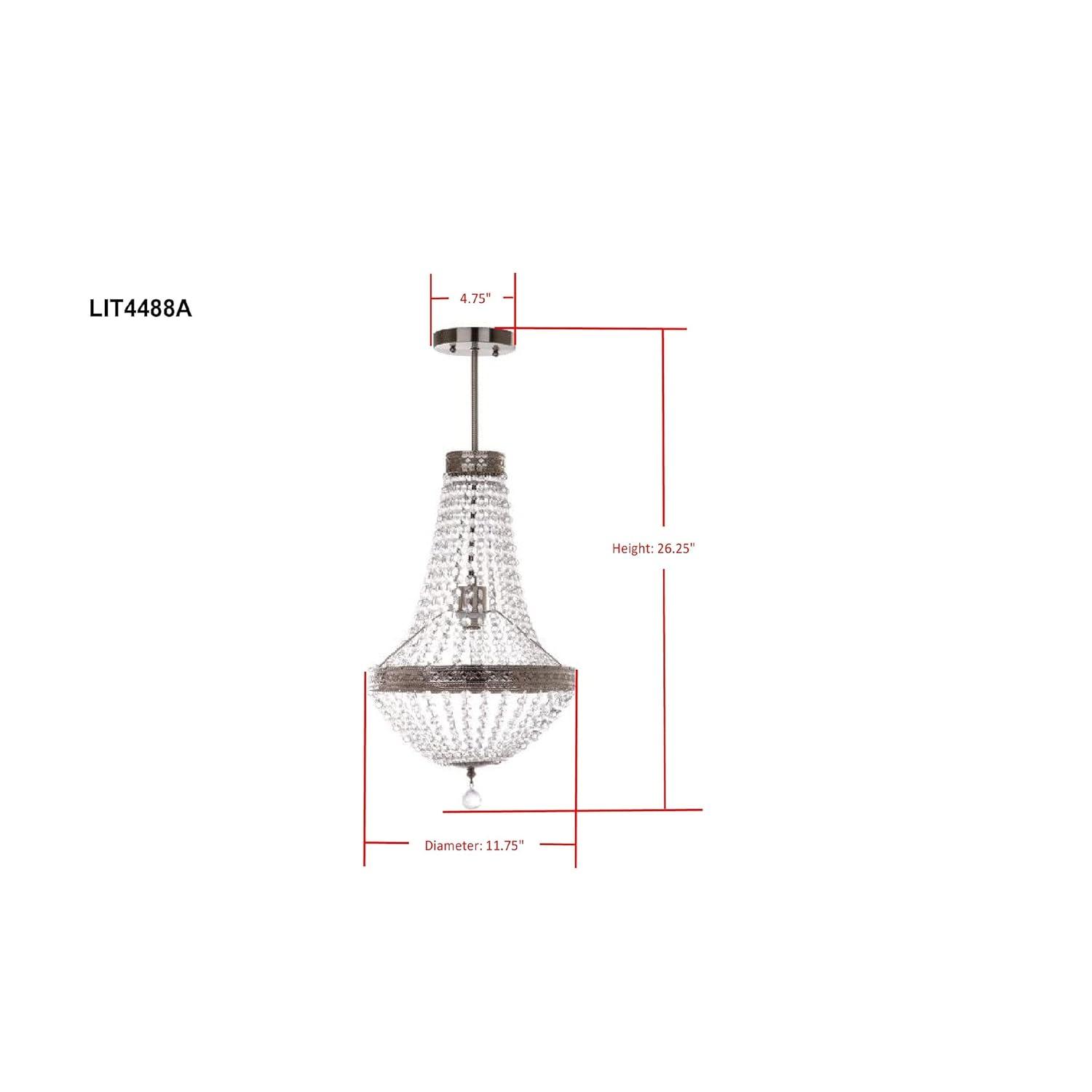 Shirley Grand Pendant Lamp - LIT4488 - Clear - Safavieh