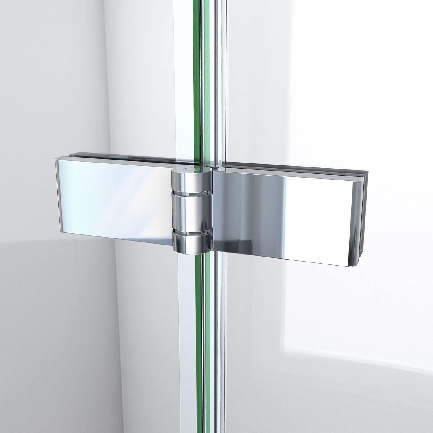 Aqua-Q Fold 29.5 W X 72 H Frameless Square Shower Door