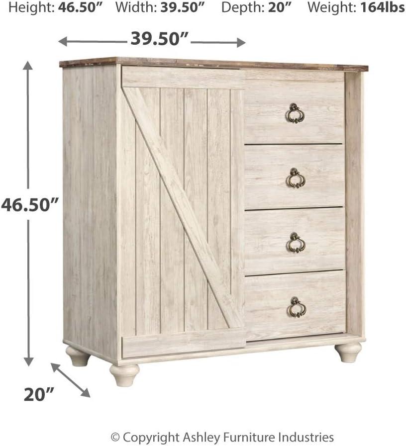 Willowton 4 Drawer Gentleman's Combo Dresser