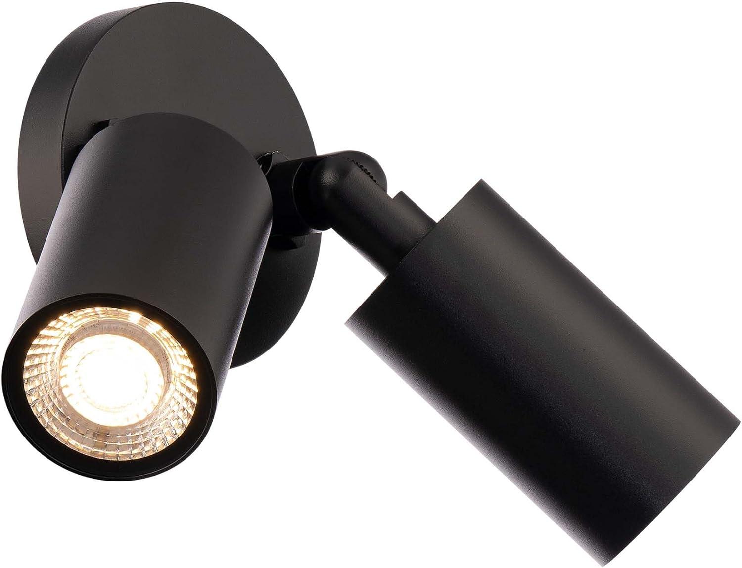 Cylinder LED Double Adjustable Indoor or Outdoor Wall Light 3000K in Black