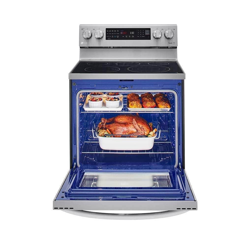 LG LG Smart Wi-Fi Enabled True Convection InstaView® Electric Range with Air Fry, 6.3 cu. ft. LREL6325F