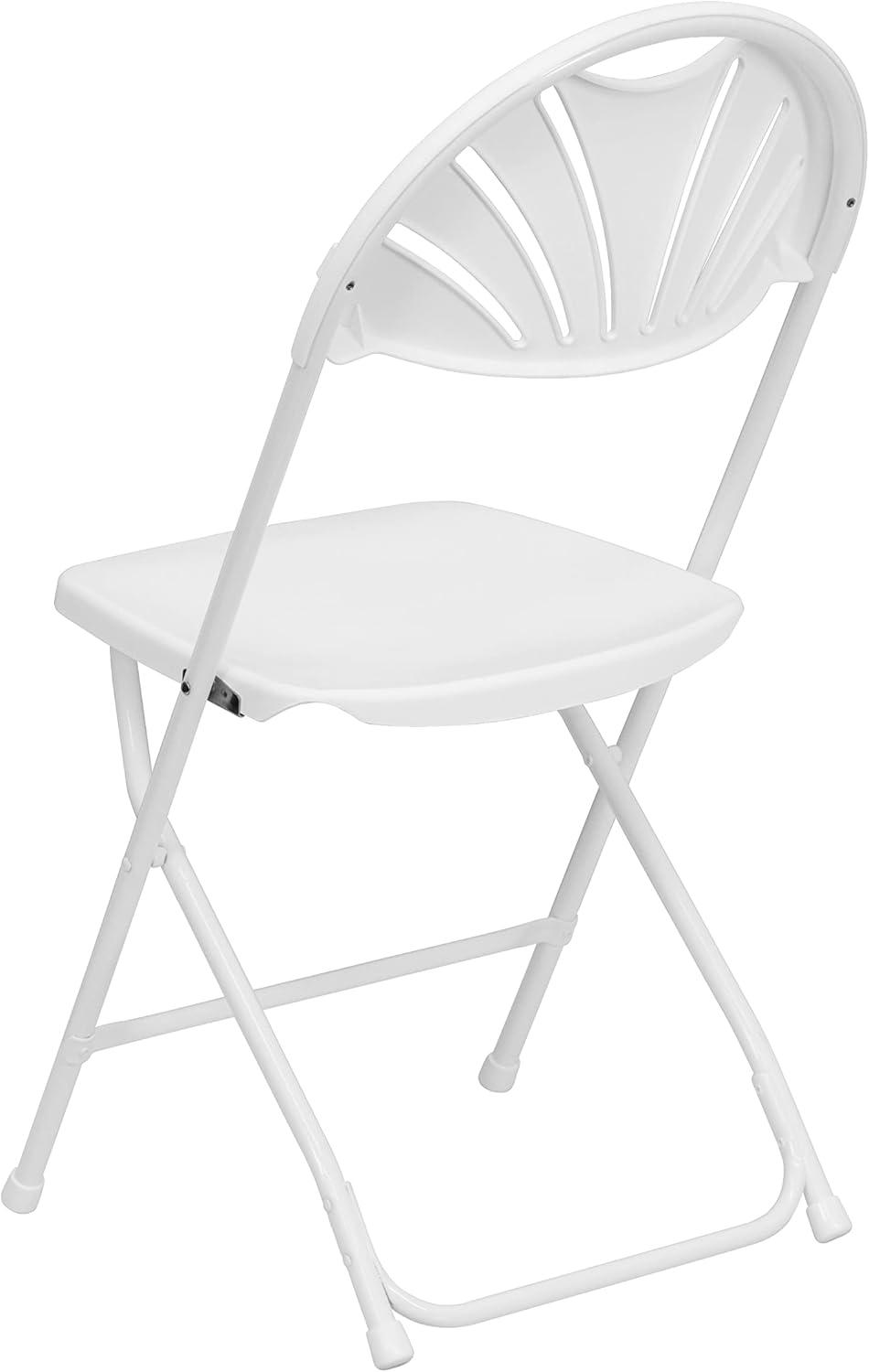 Flash Furniture 2 Pack HERCULES Series 650 lb. Capacity Plastic Fan Back Folding Chair