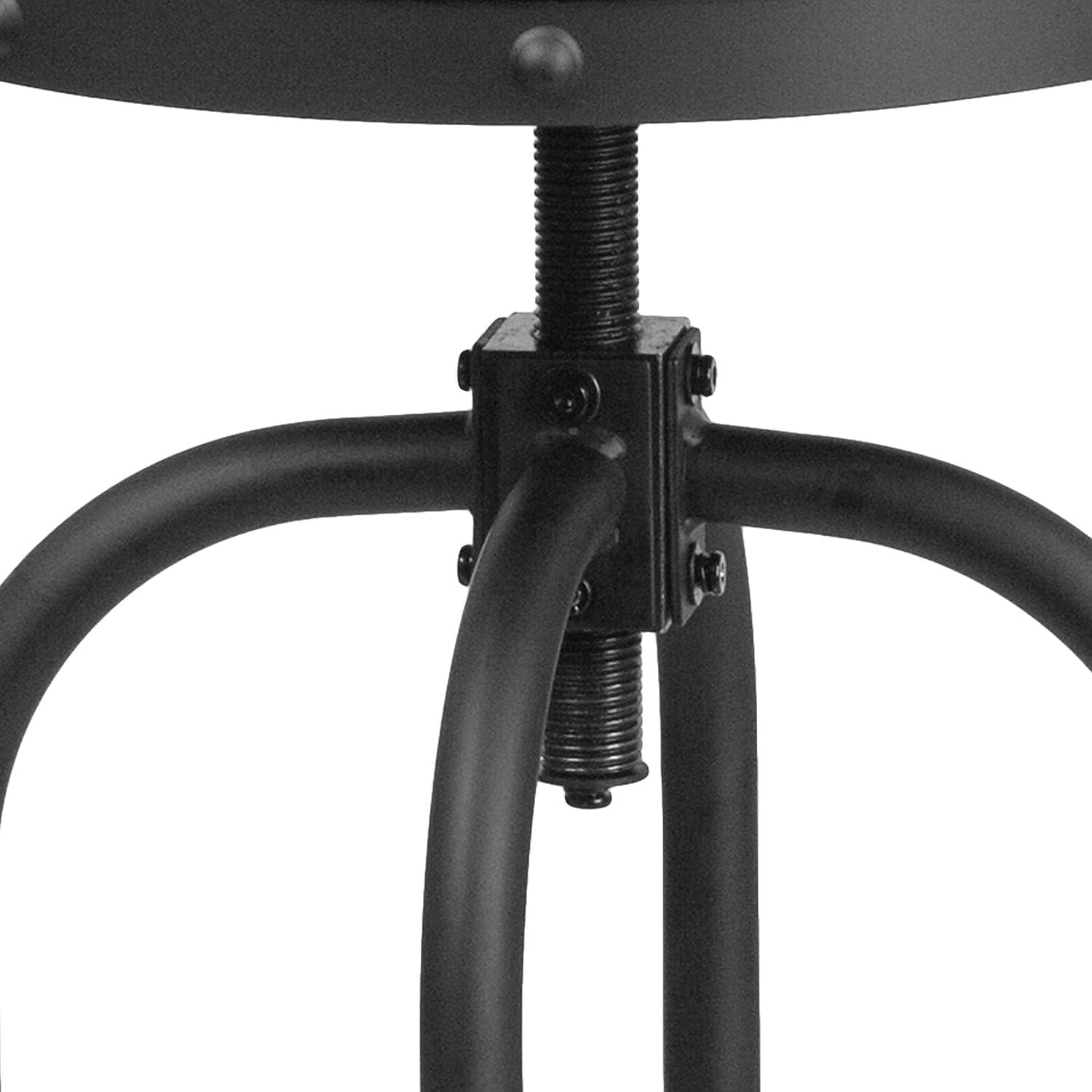 Flash Furniture Carrington 30'' Barstool with Swivel Lift Black LeatherSoft Seat