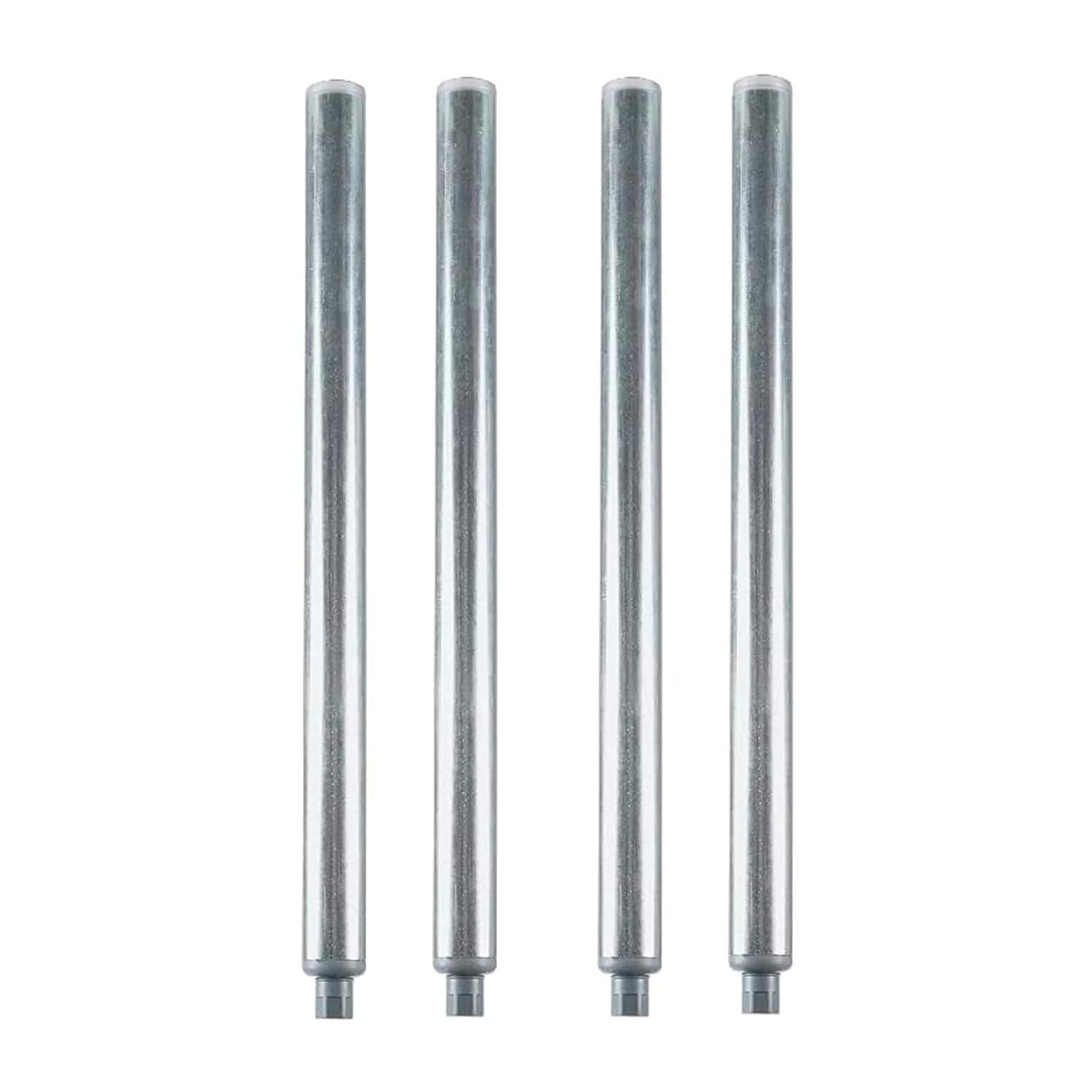 AmGood Galvanized Steel Legs for Work Tables | Set of 4 (24" Legs, 4 Pack, Plastic Bullet Feet)