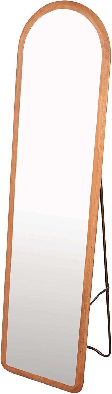 COZAYH Full Length Mirror with Stand, Dressing Wall-Mounted Mirror, Floor Mirror Solid Wood Frame, Large Body Mirror for Bedroom, Bathroom, Living Room