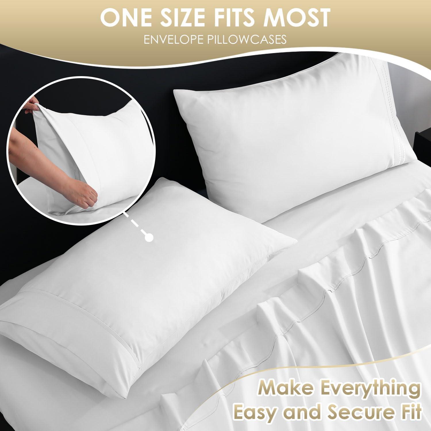 Modern Threads Modern Threads 6-Piece Bed Sheet Set, Deep Pocket, Ultra Soft Microfiber, Cool & Breathable