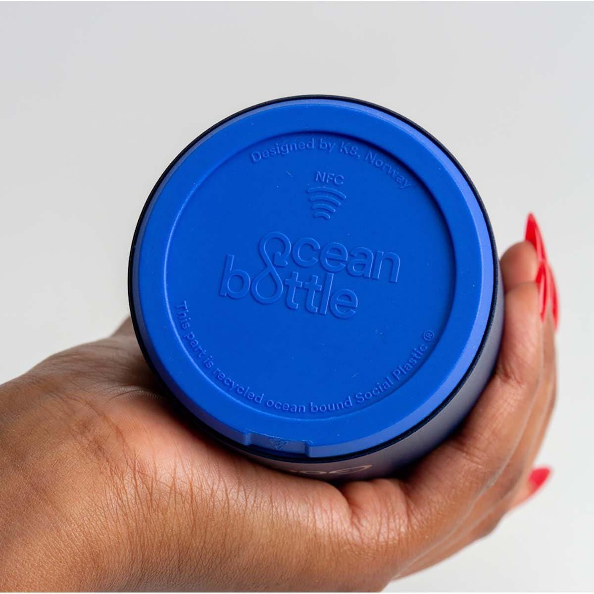 Ocean Blue 34 oz Recycled Stainless Steel Water Bottle