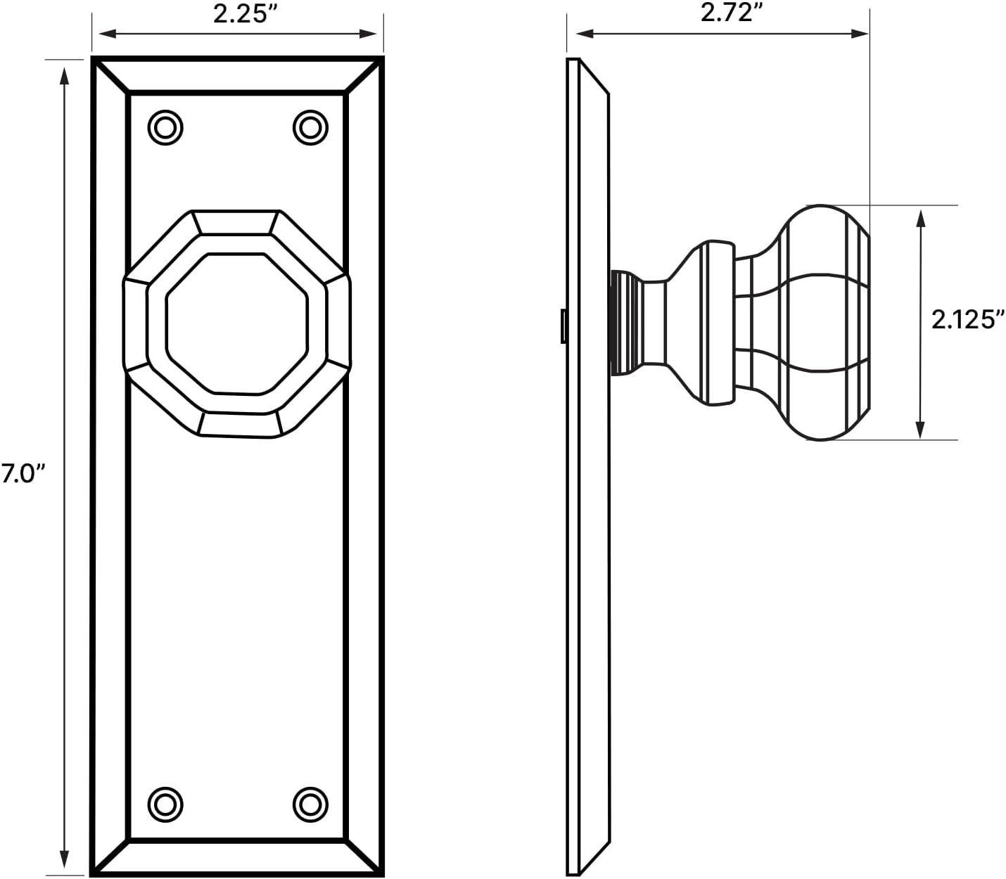 New York Plate with Waldorf Door Knob