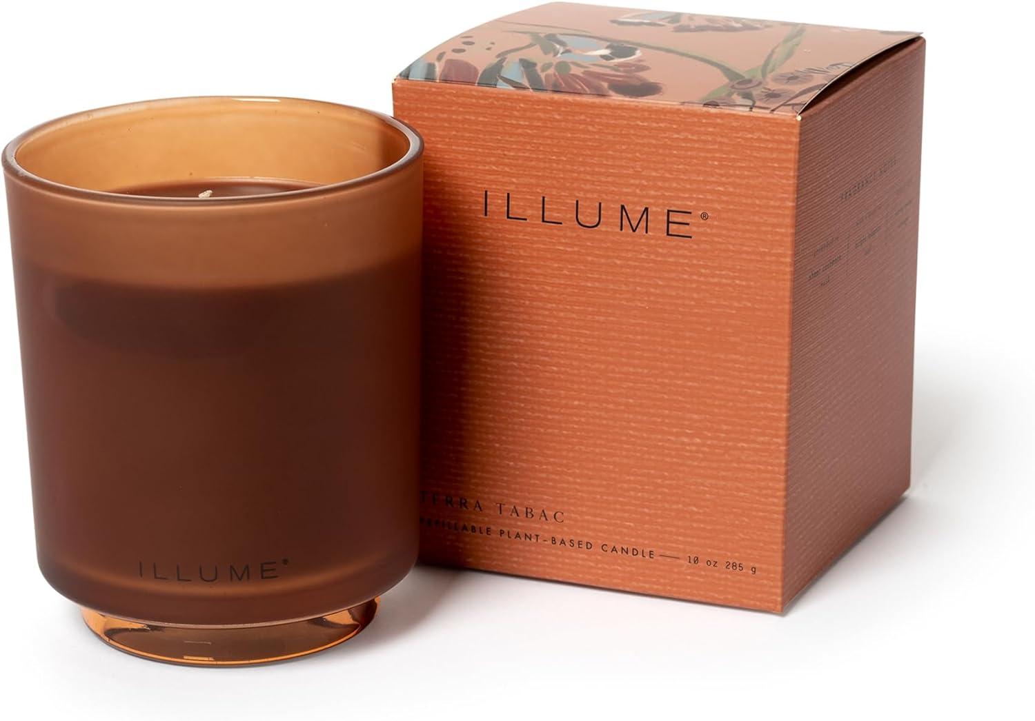 ILLUME Beautifully Done Essentials Terra Tabac Statement Glass Scented Candle