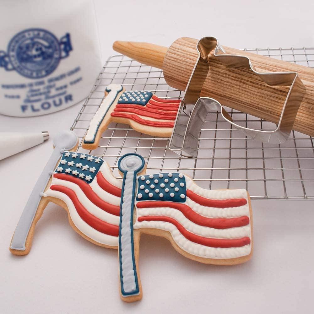 Ann Clark Fourth of July Cookie Cutter Set, 3-Piece, Made in USA