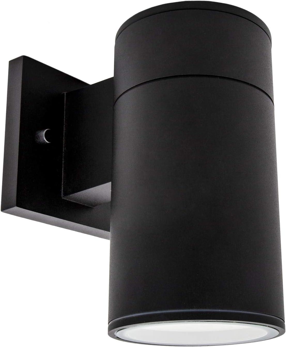 Maxxima LED Cylinder Outdoor Wall Wash, Sconce Light, 12 Watt, 840 Lumens, 3000K Warm White, Dusk to Dawn Sensor