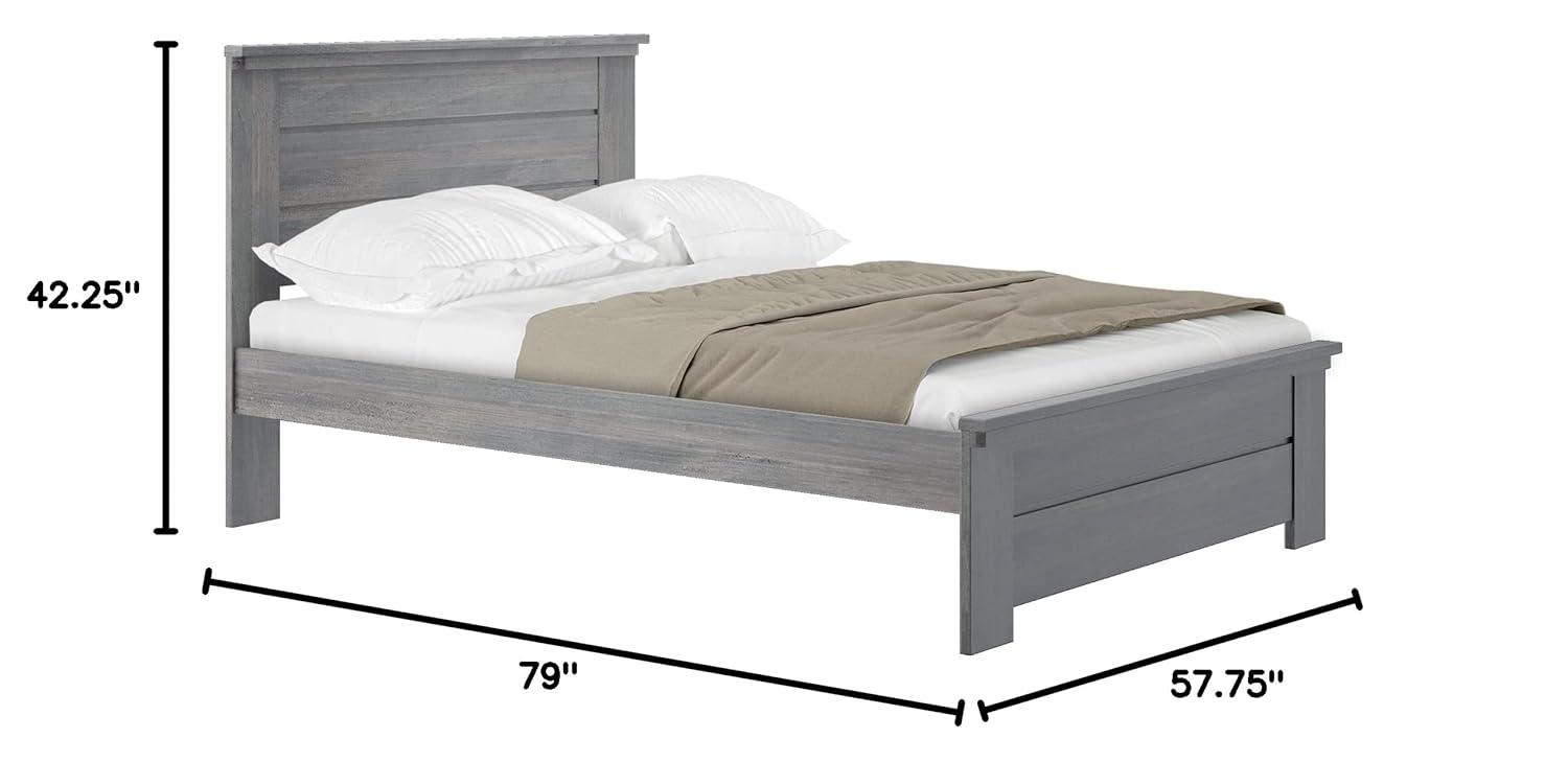 Plank+Beam Farmhouse Full Size Bed Frame with Headboard, Solid Wood Platform Bed