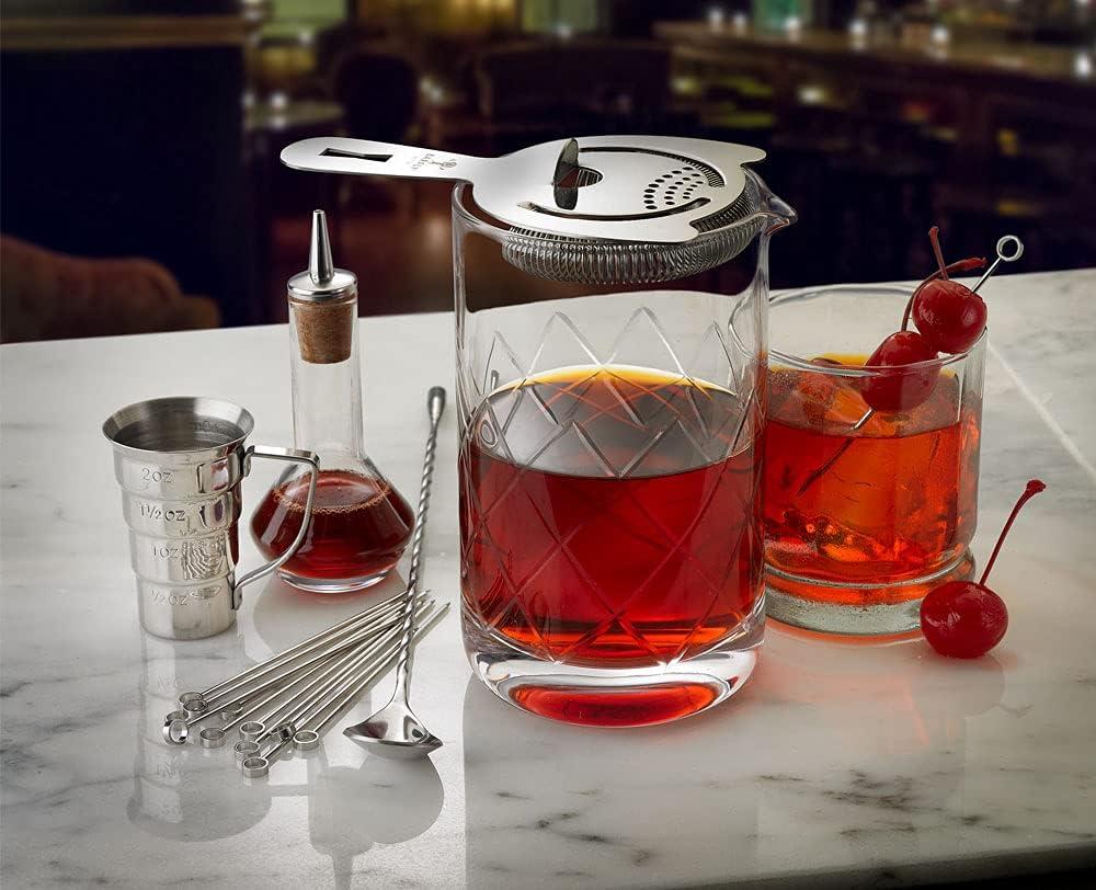 Stainless Steel 24 oz. Manhattan Cocktail Kit with Strainer and Jigger