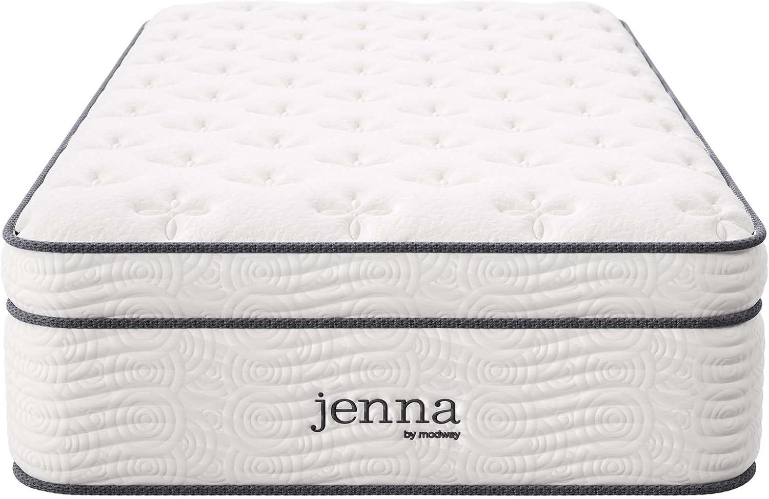 Jenna 14" White Pillowtop Innerspring Twin Mattress