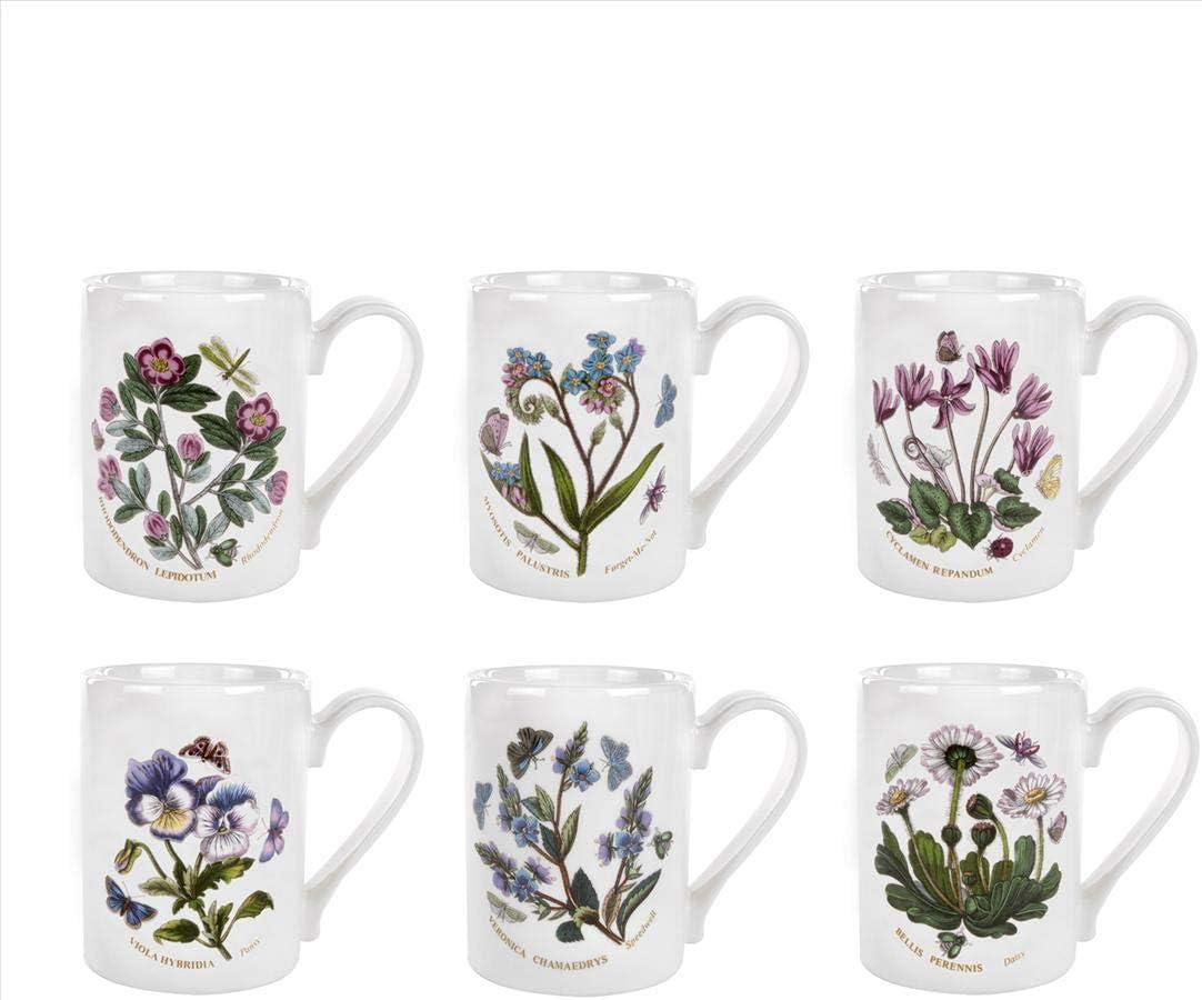 Portmeirion Botanic Garden Assorted Floral 12oz Coffee Mug Set