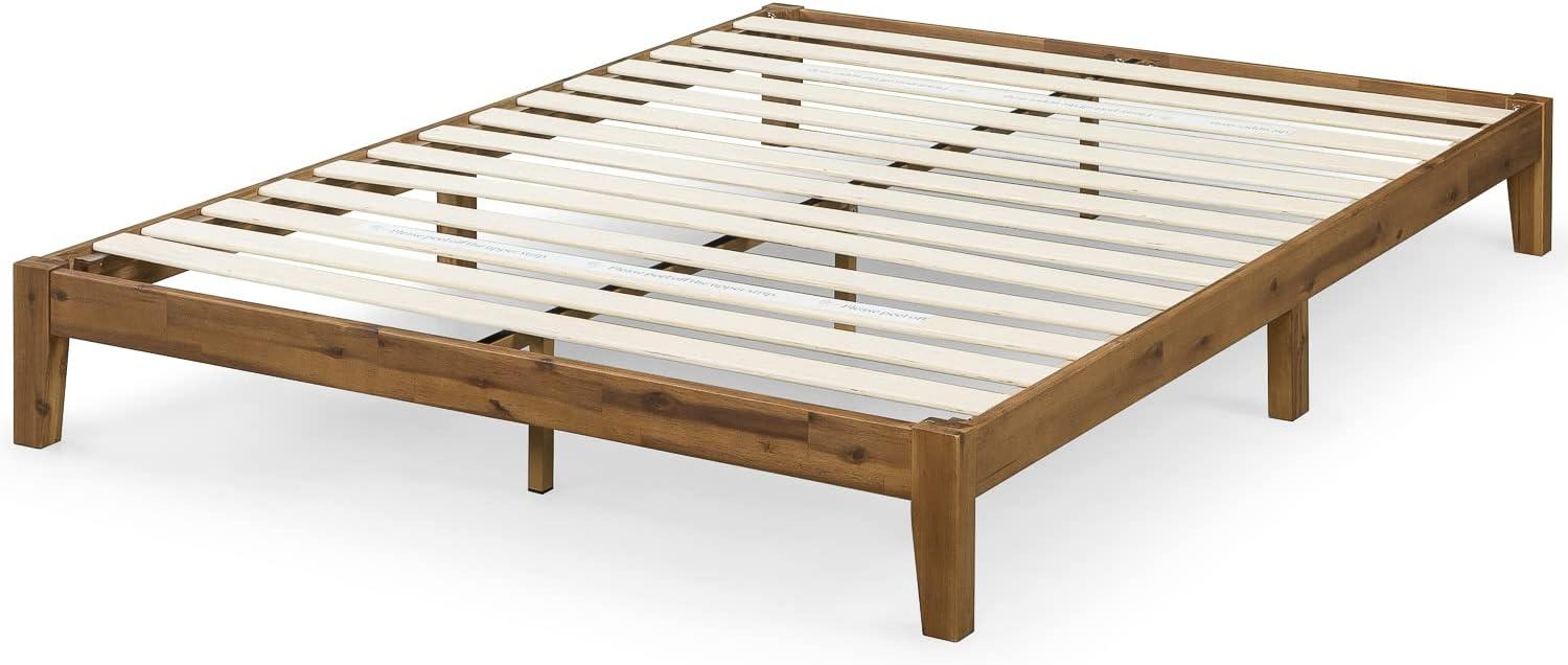 Lucinda 10" Wood Platform Bed Frame Brown - Zinus