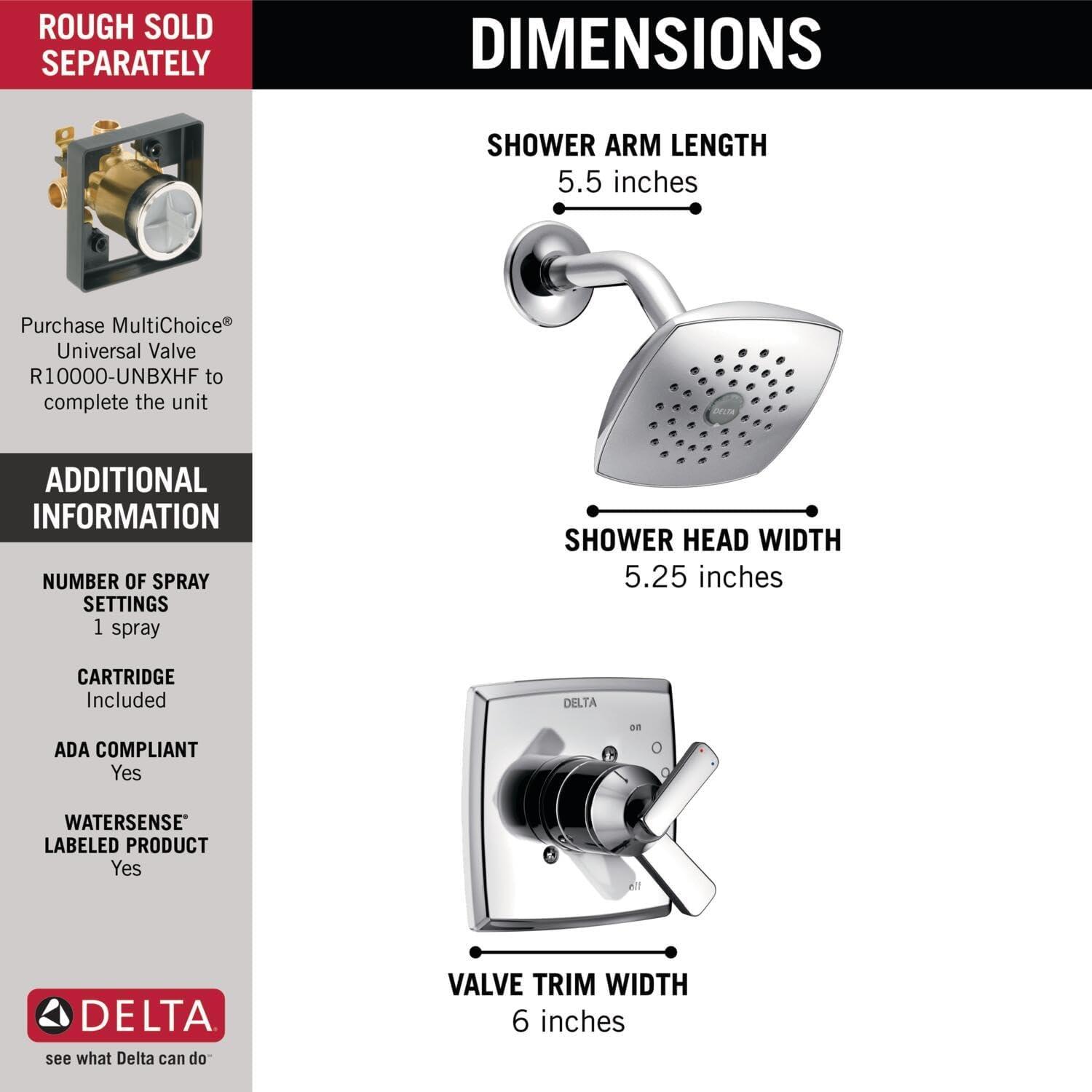 Ashlyn 17 Series Dual-Function Shower Faucet Set, Shower Handle Trim Kit