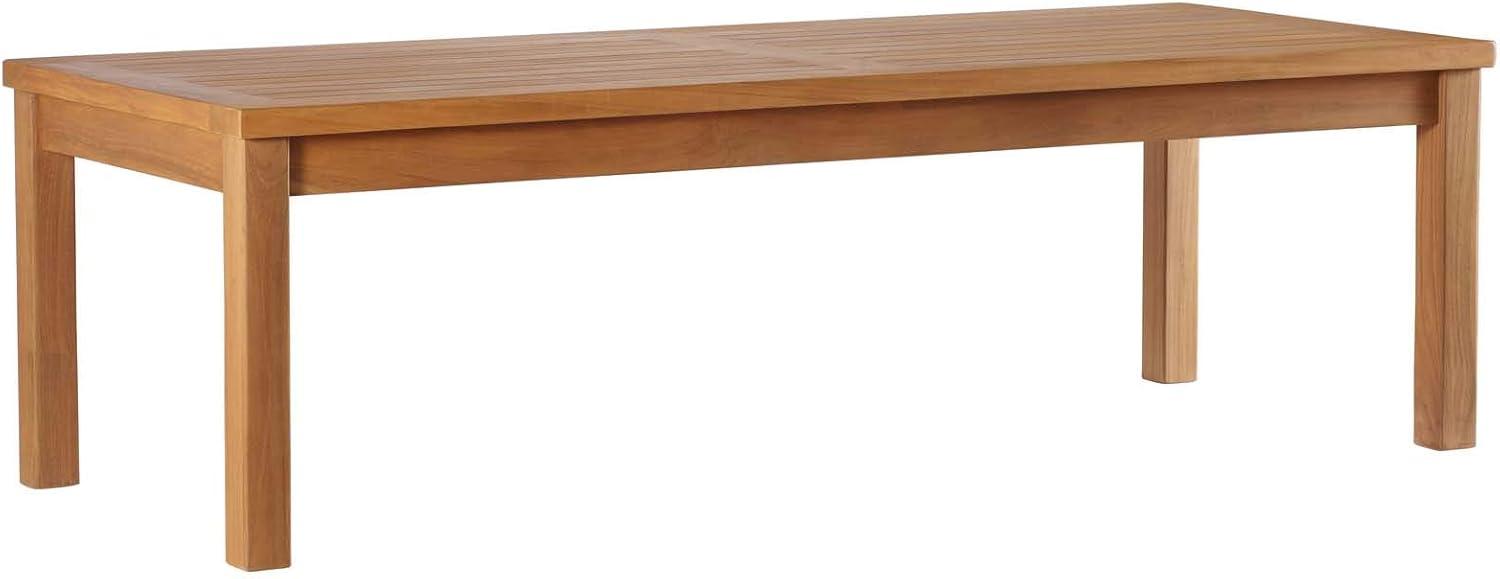 Modway EEI-4122-NAT Upland Patio Teak Wood Coffee Table, Natural