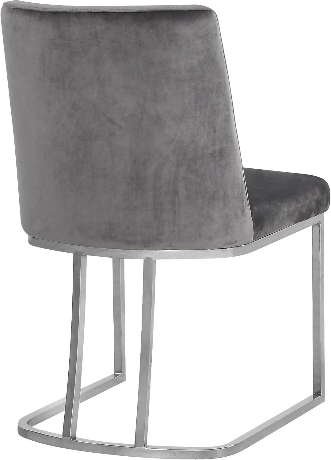 Meridian Furniture Heidi Gray Velvet Dining Chair (Set of 2)