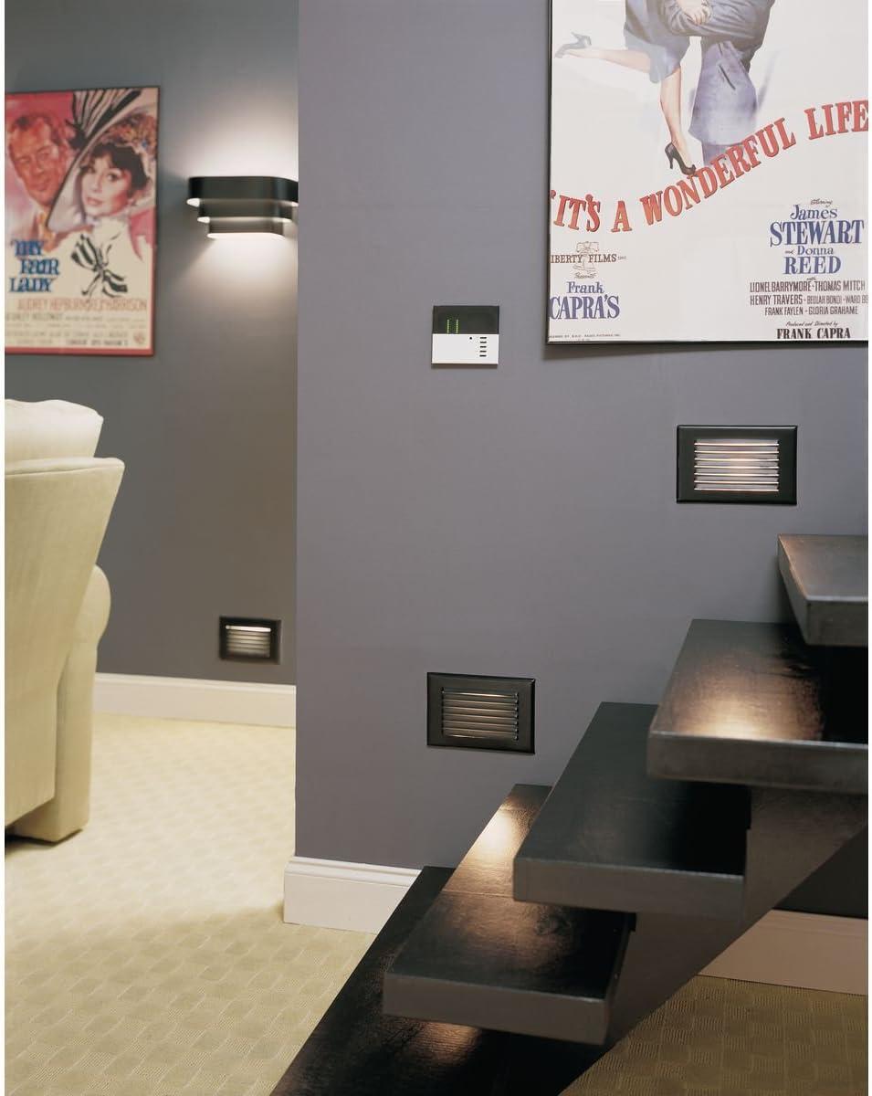 Progress Lighting, Tri-Band Louver, 1-Light Wall Sconce, Matte Black, Metal Shade, Steel, 7" W x 7" H x 14" L, 100W MED, BL