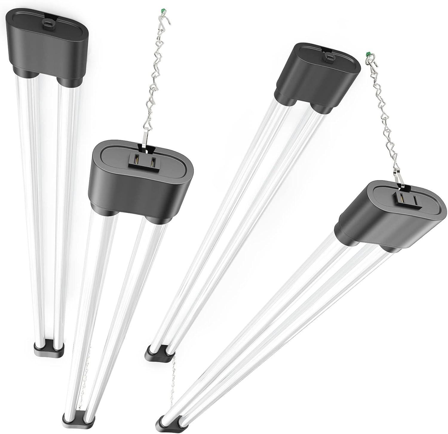 Ensenior 4-Pack 48-Inch Architectural White LED Utility Shop Light