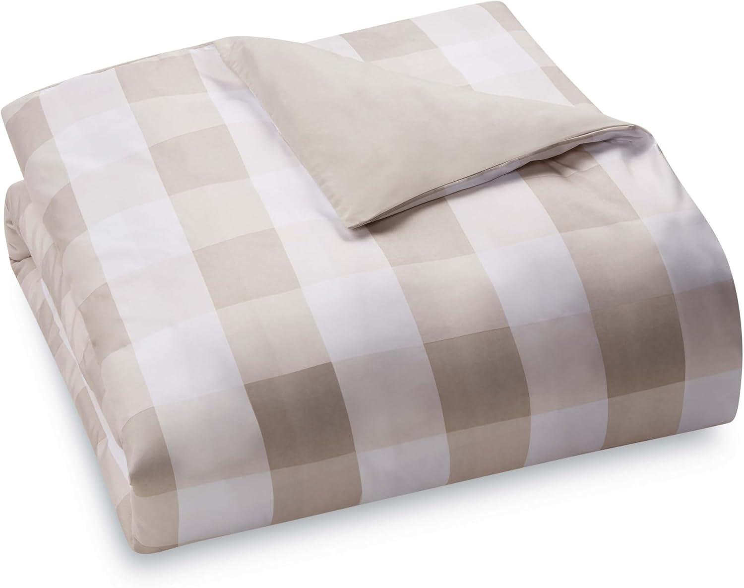 TRULY SOFT Everyday Buffalo Plaid Khaki Twin XL Duvet Set