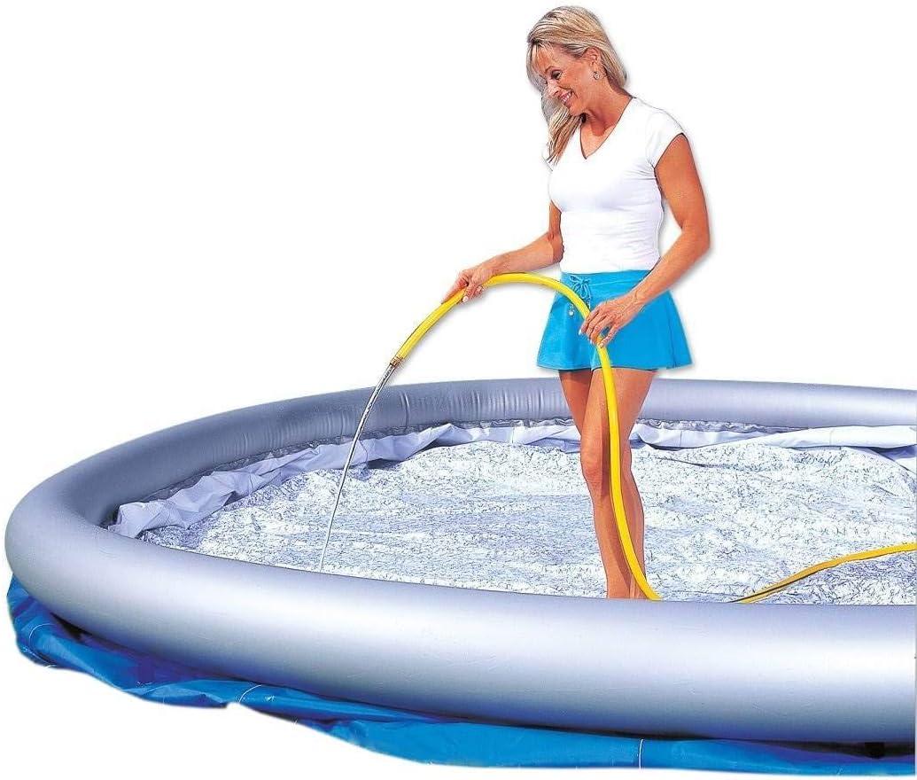 Bestway Fast Set Up Outdoor Round Inflatable Above Ground Swimming Pool Set with 330 GPH Filter Pump