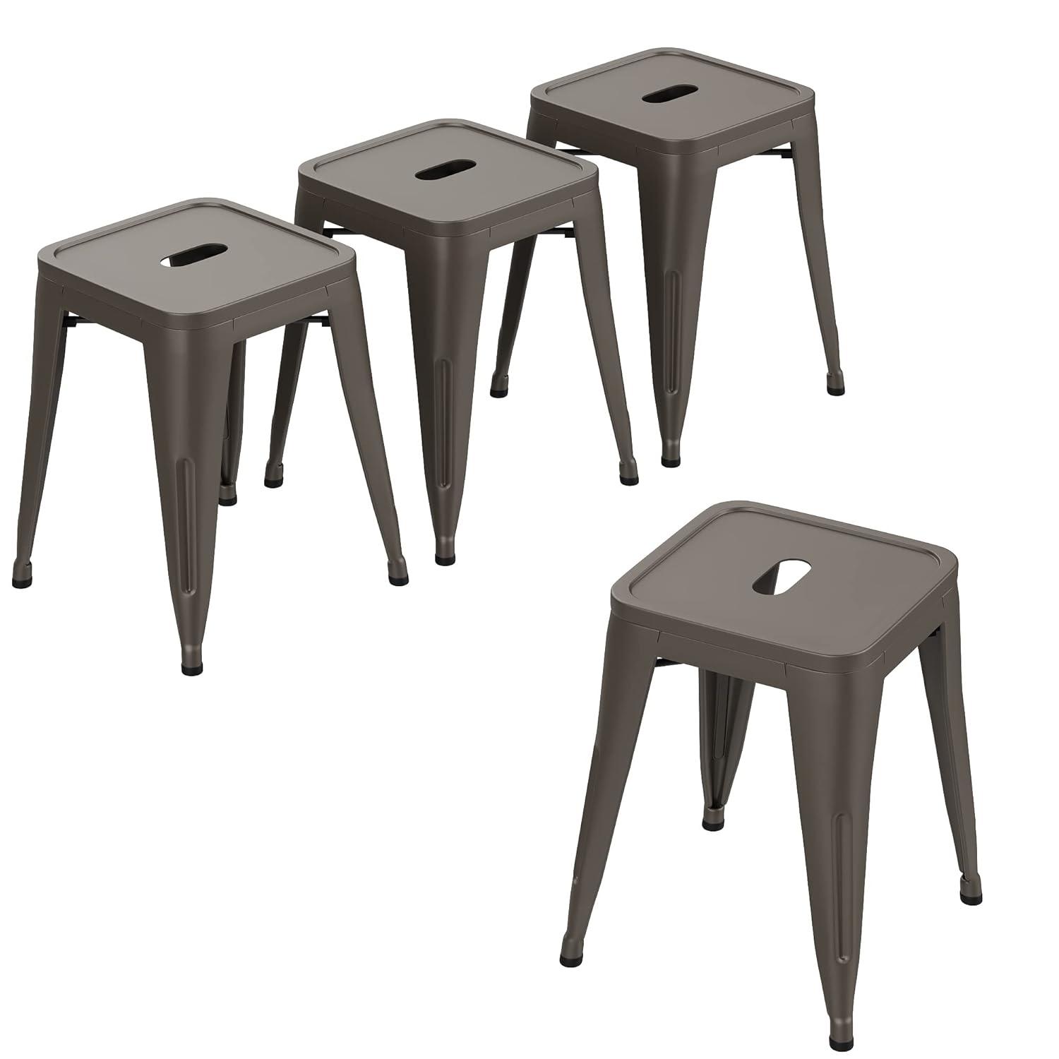 Williston Forge Apolito Counter Stool with Metal Frame (Set of 4)