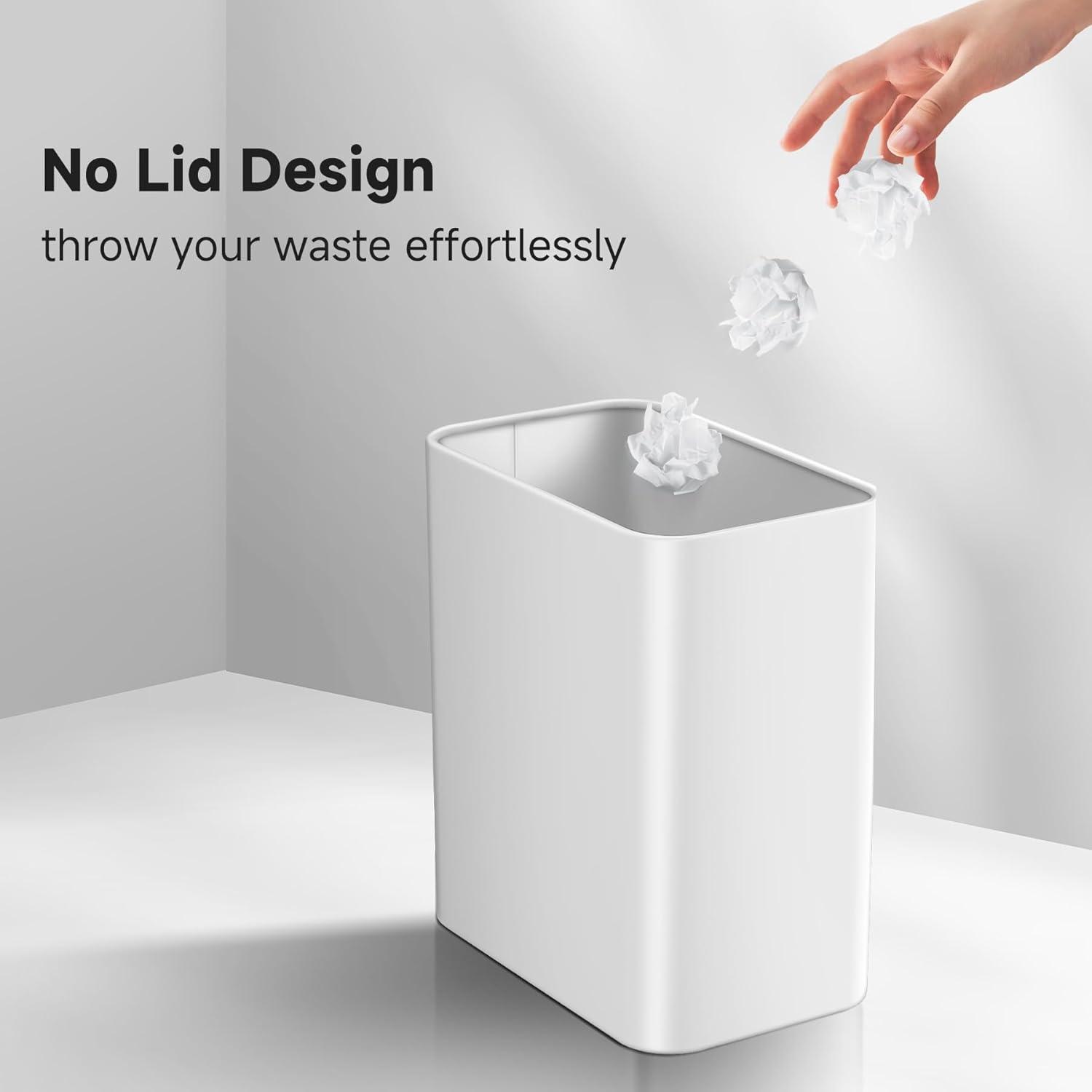 Stainless Steel Open-Top Trash Can - 2.1 Gallons