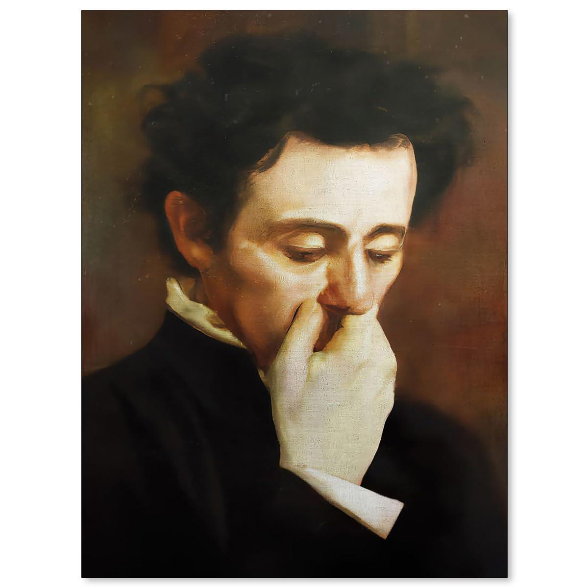 JDNWKBBS Funny Bathroom Canvas Wall Art Humorous Classical Oil Painting Man Covering Nose Posters Vintage Toilet Pictures Prints Rustic Farmhouse Wall Decor for Bathroom Restroom 12x16in Unframed