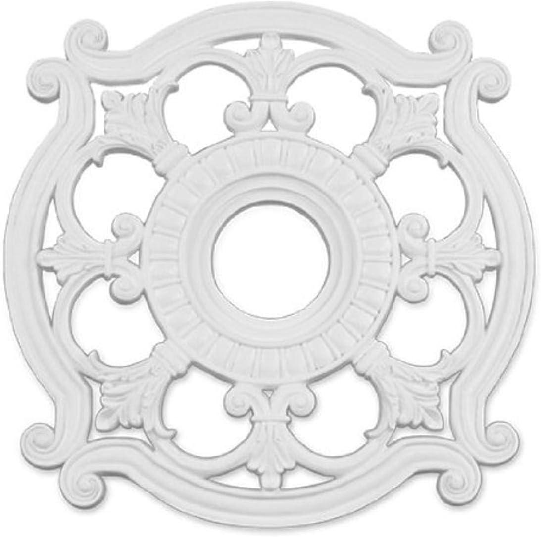 White Polyurethane Ornate Ceiling Medallion, 23.5" x 1.5"