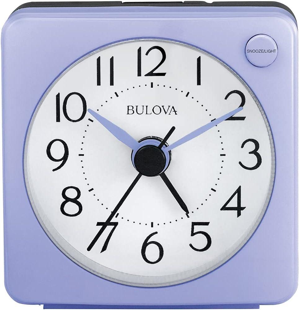 Bulova Clocks  Violet Travel Alarm Quartz Clock