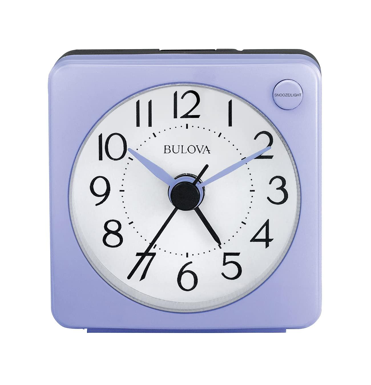 Bulova Clocks  Violet Travel Alarm Quartz Clock