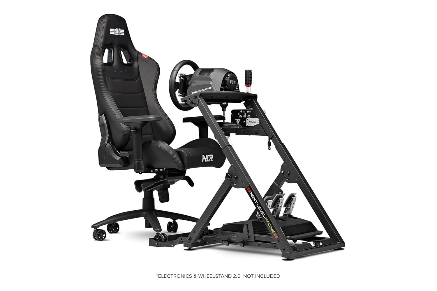 ErgoFlex Black Aluminum & Steel Adjustable Gaming Chair with Lumbar Support