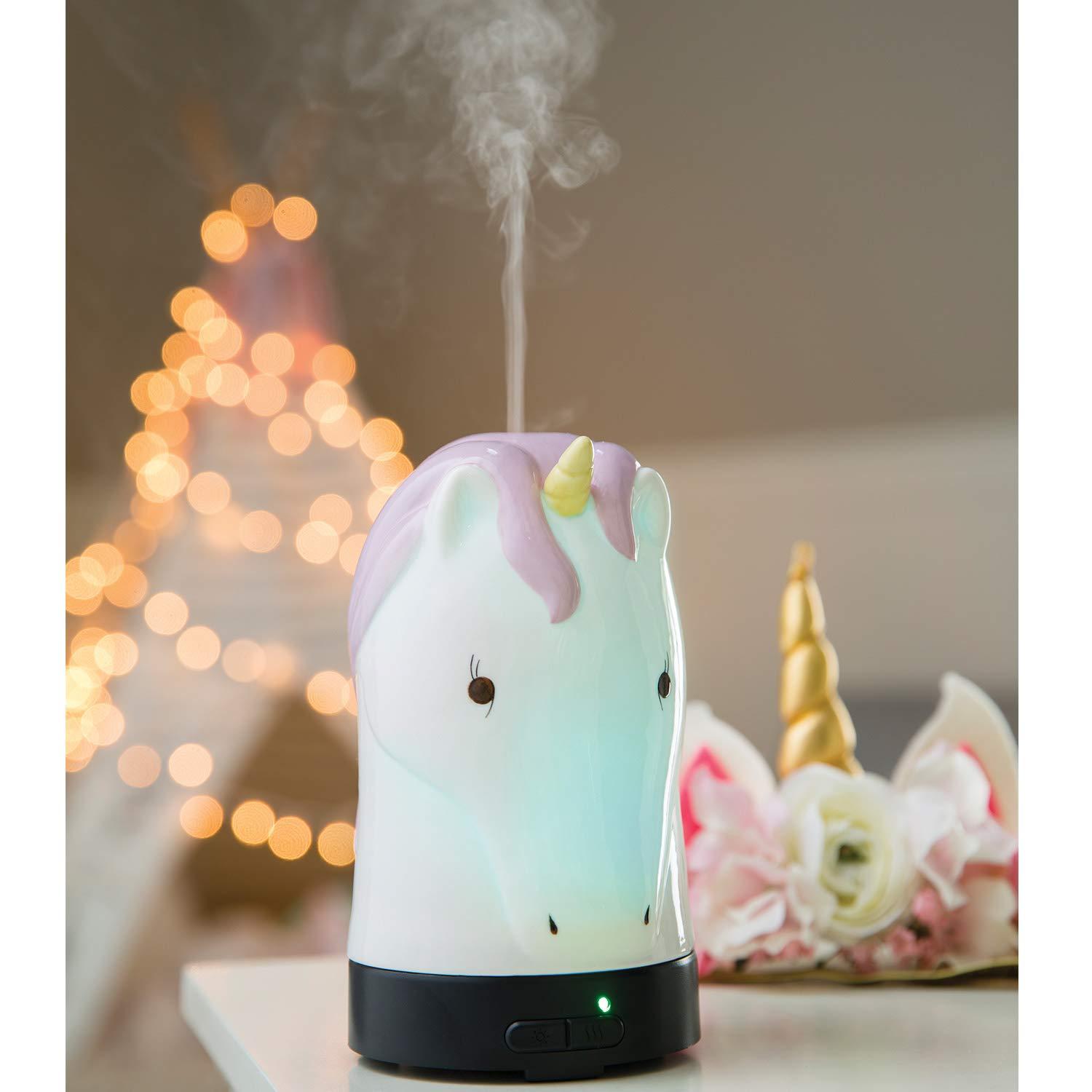 Whimsical Unicorn Ceramic Electric Diffuser with LED Lights