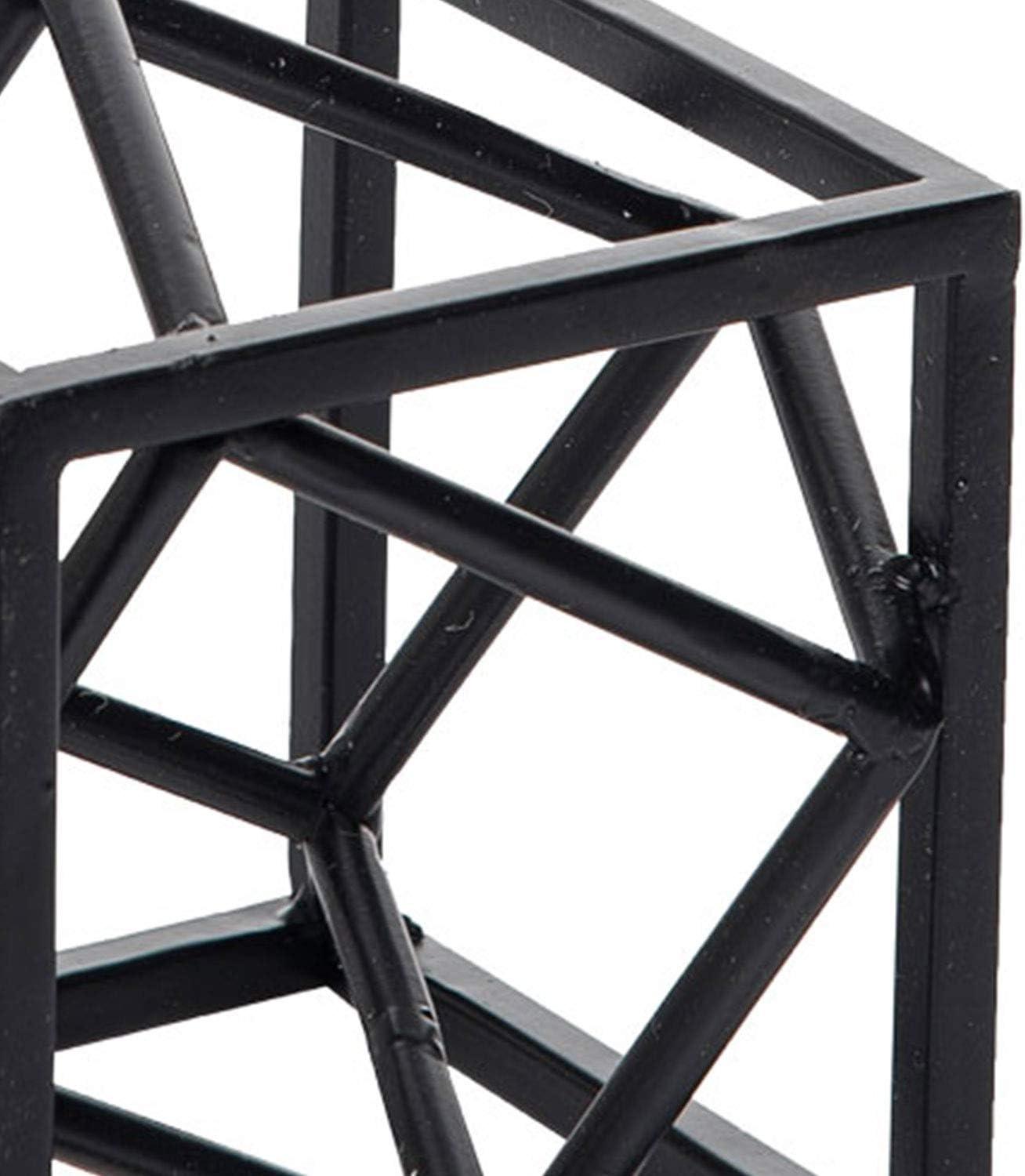 Black Modern Cube Metal Decorative Sculpture - Foreside Home & Garden