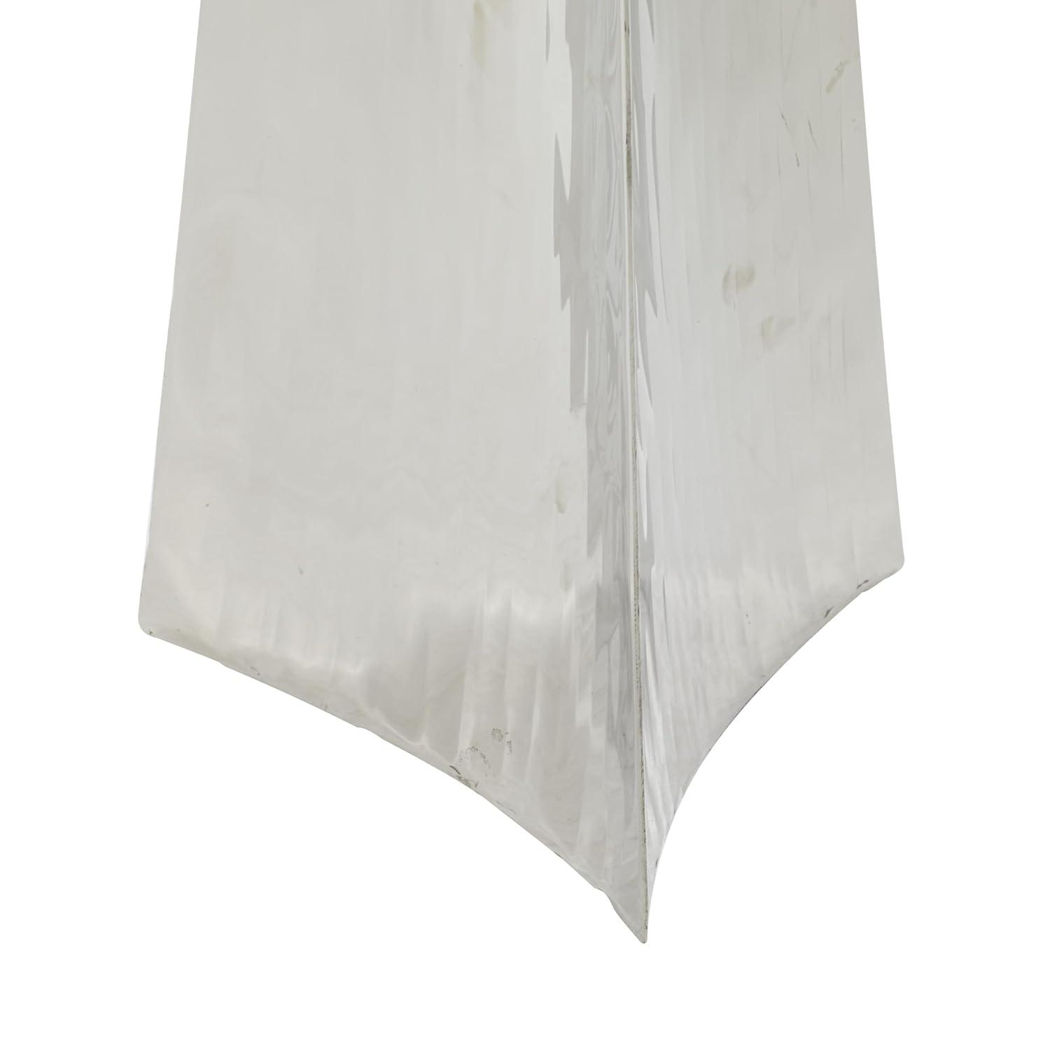 DecMode 22" Hammered Silver Stainless Steel Vase