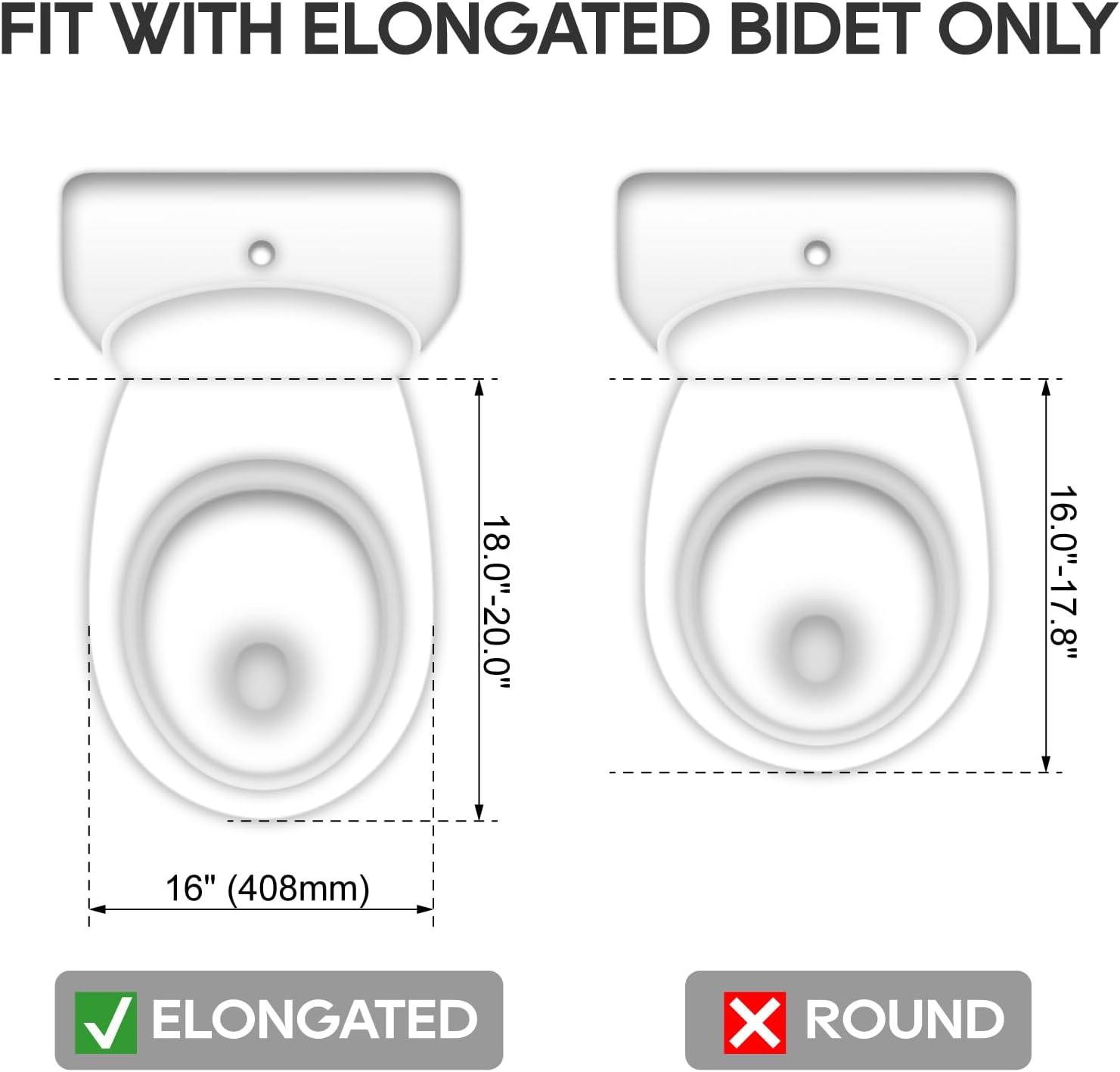 Elongated Toilet Seat Bidet